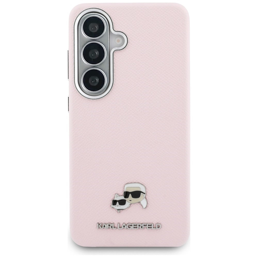 Etui MagSafe dla Samsung Galaxy S26 S942, Karl Lagerfeld, Karl & Choupette Head's Pin, Różowy