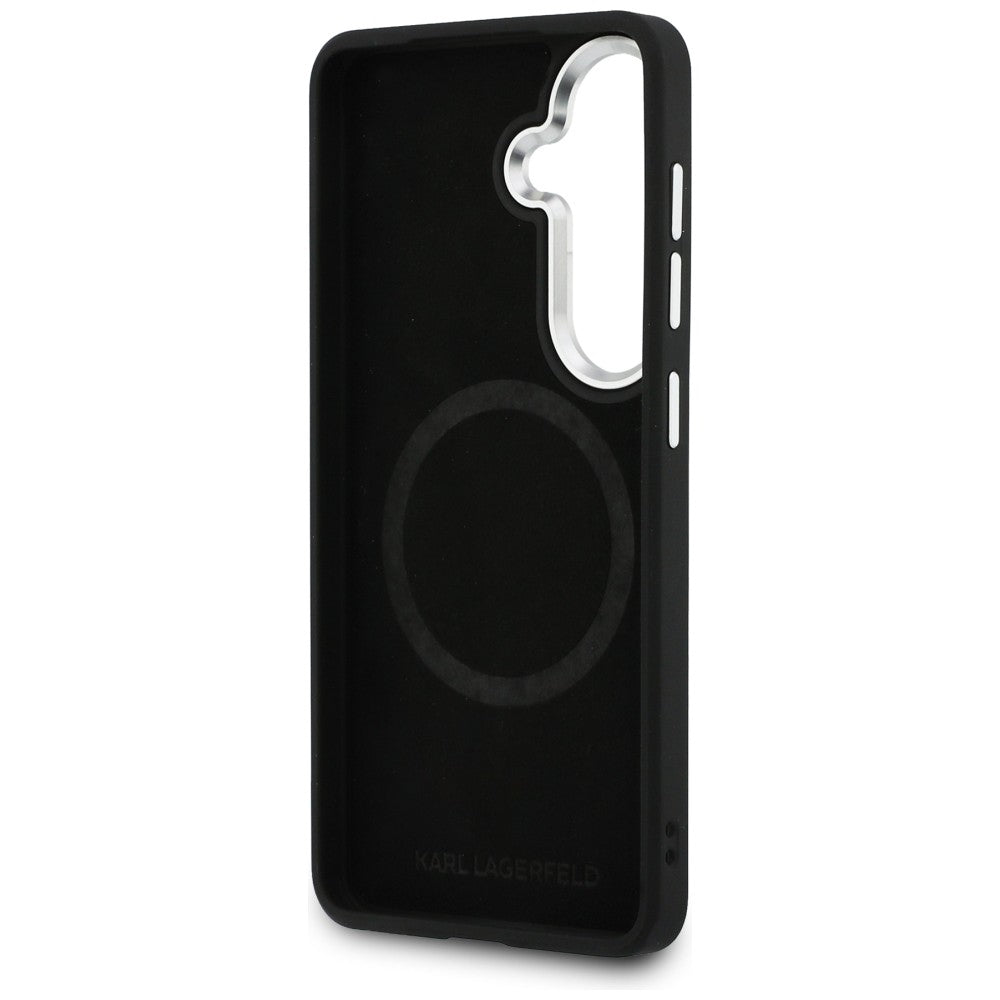 Etui MagSafe dla Samsung Galaxy S26 S942, Karl Lagerfeld, Karl Round Point Logo, Brązowy