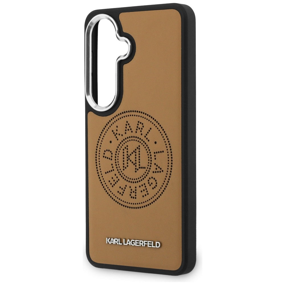Etui MagSafe dla Samsung Galaxy S26 S942, Karl Lagerfeld, Karl Round Point Logo, Brązowy