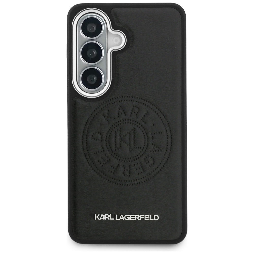 Etui MagSafe dla Samsung Galaxy S26 S942, Karl Lagerfeld, Karl Round Point Logo, Czarne