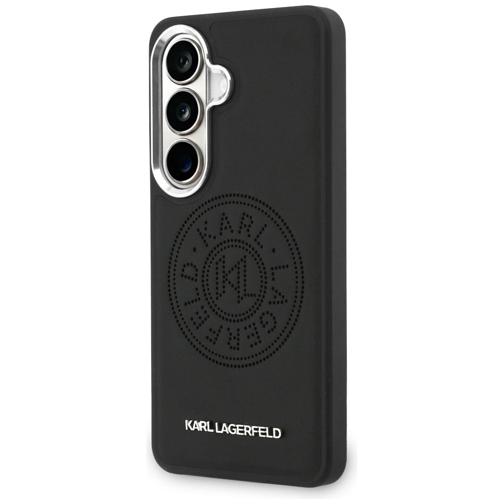 Etui MagSafe dla Samsung Galaxy S26 S942, Karl Lagerfeld, Karl Round Point Logo, Czarne