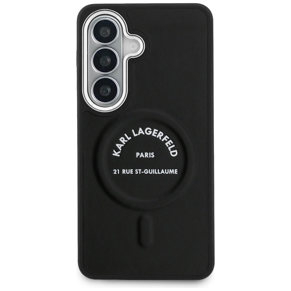 Etui MagSafe dla Samsung Galaxy S26 S942, Karl Lagerfeld, Karl RSG Logo, Czarne