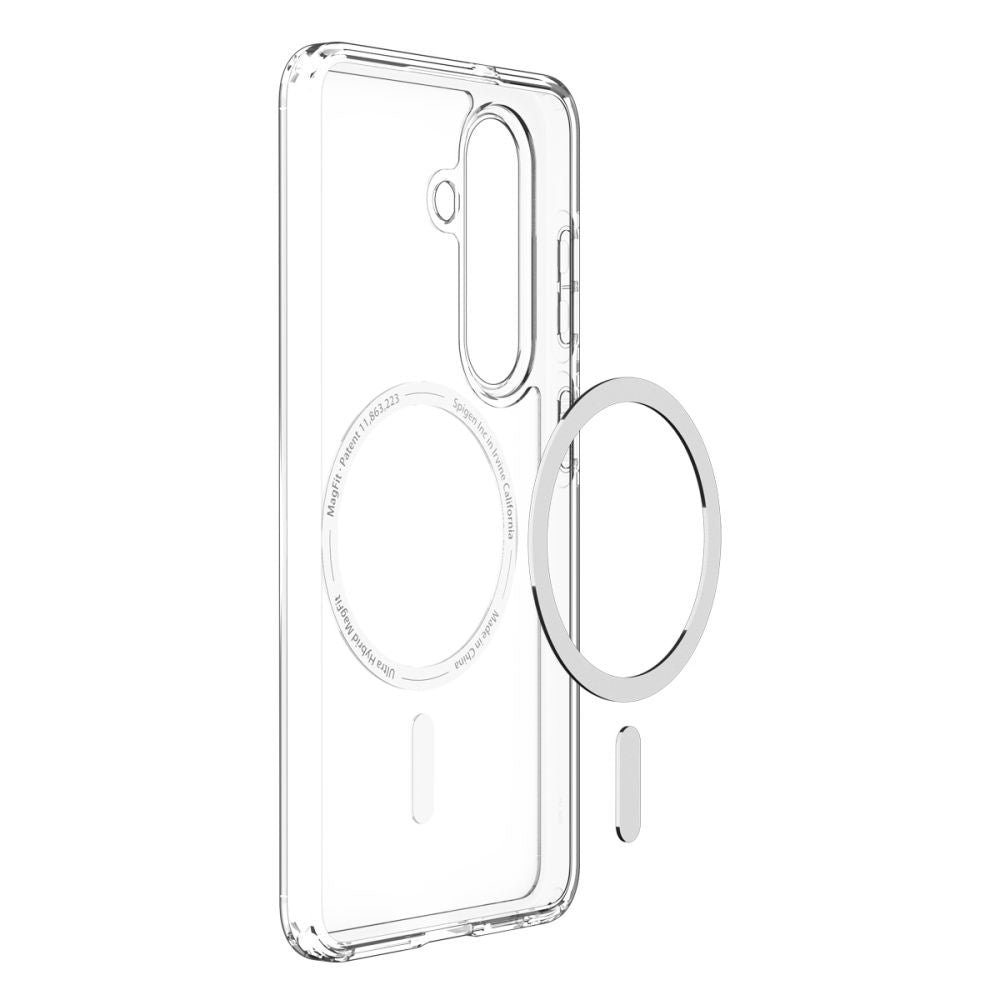 Etui MagSafe dla Samsung Galaxy S26 S942, Spigen, Ultra Hybrid, Przezroczyste Białe ACS10734