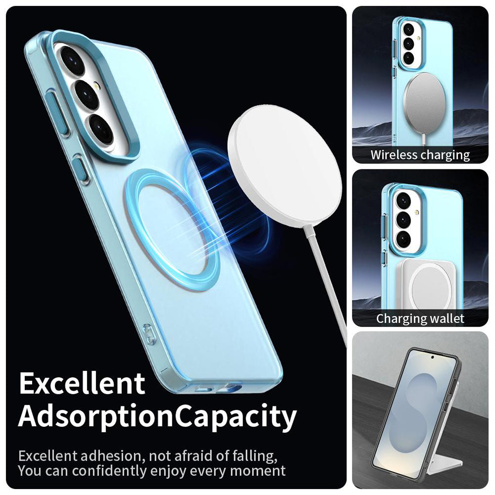 Etui MagSafe dla Samsung Galaxy S26 S942, Techsuit, CandyCase, Niebieskie