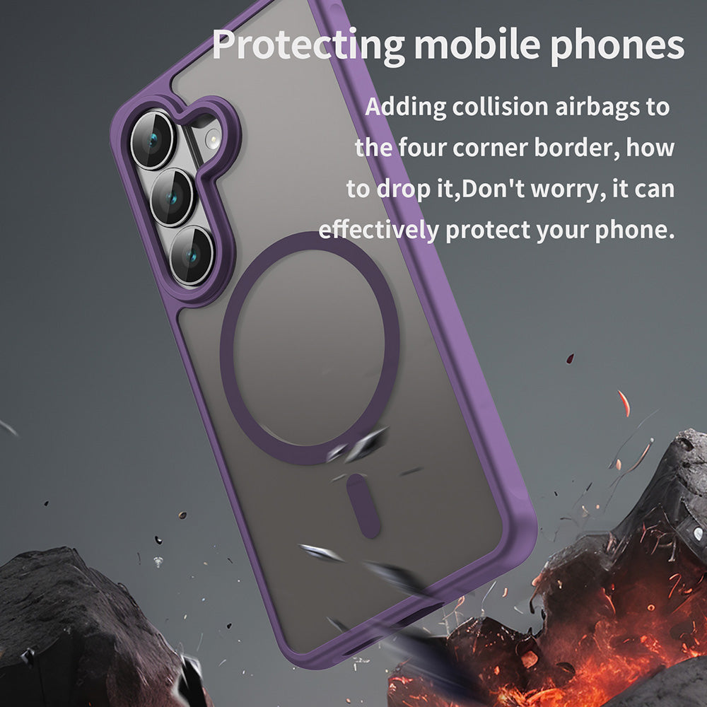 MagSafe Case for Samsung Galaxy S26 S942, Techsuit, HaloFrost II, Purple