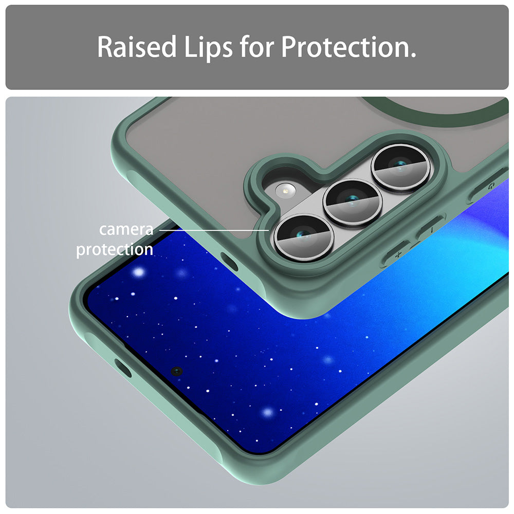 MagSafe Case for Samsung Galaxy S26 S942, Techsuit, HaloFrost II, Green