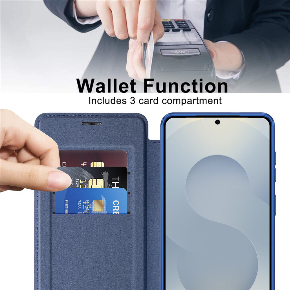 Etui MagSafe dla Samsung Galaxy S26 S942, Techsuit, SmartMag Book, Niebieskie