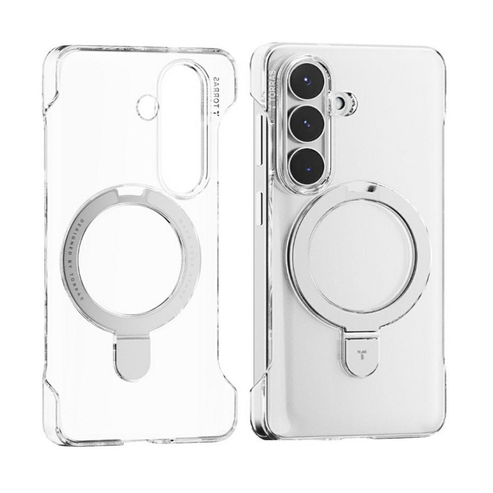 Etui MagSafe dla Samsung Galaxy S26 S942, Torras, Ostand Slim, Przezroczyste