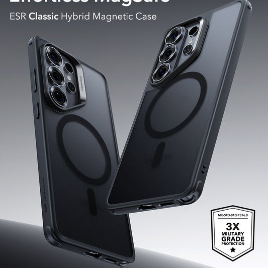Etui MagSafe dla Samsung Galaxy S26 Ultra, ESR, Classic Hybrid, Czarne Satynowe