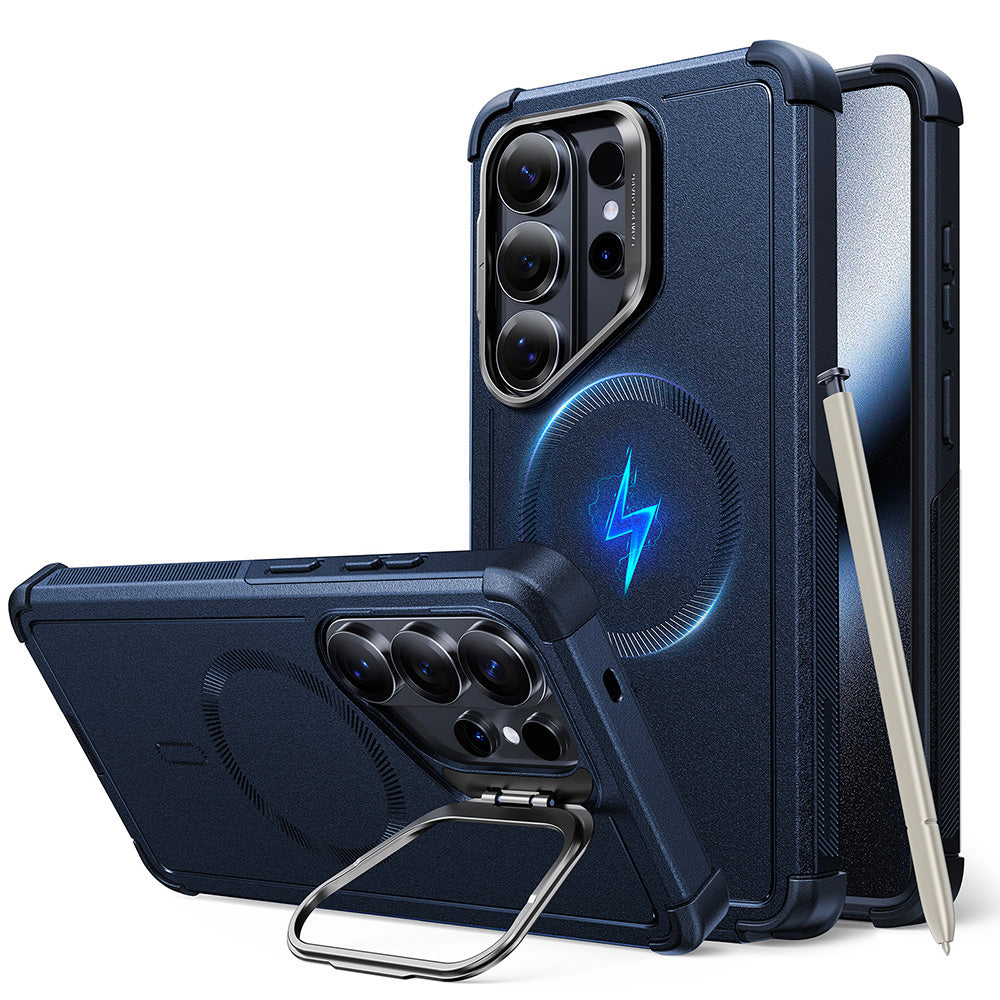Etui MagSafe dla Samsung Galaxy S26 Ultra S948, ESR, Cyber Armor Kickstand, Niebieskie