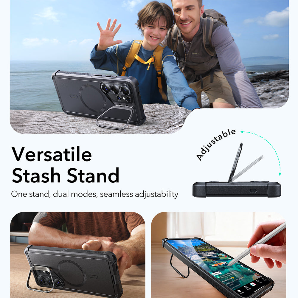 Etui MagSafe dla Samsung Galaxy S26 Ultra S948, ESR, Cyber Armor Kickstand, Niebieskie