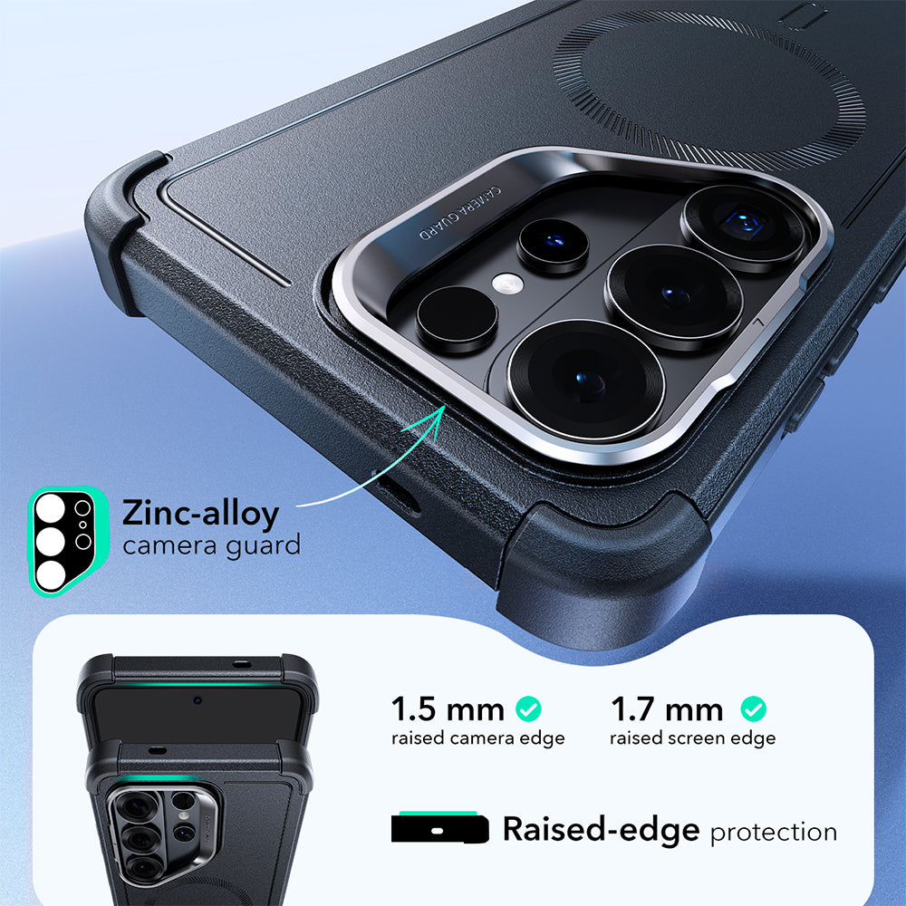 Etui MagSafe dla Samsung Galaxy S26 Ultra S948, ESR, Cyber Armor Kickstand, Niebieskie