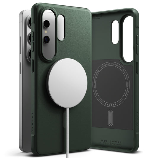 Etui MagSafe dla Samsung Galaxy S26 Ultra, Ringke, Onyx, Ciemnozielone