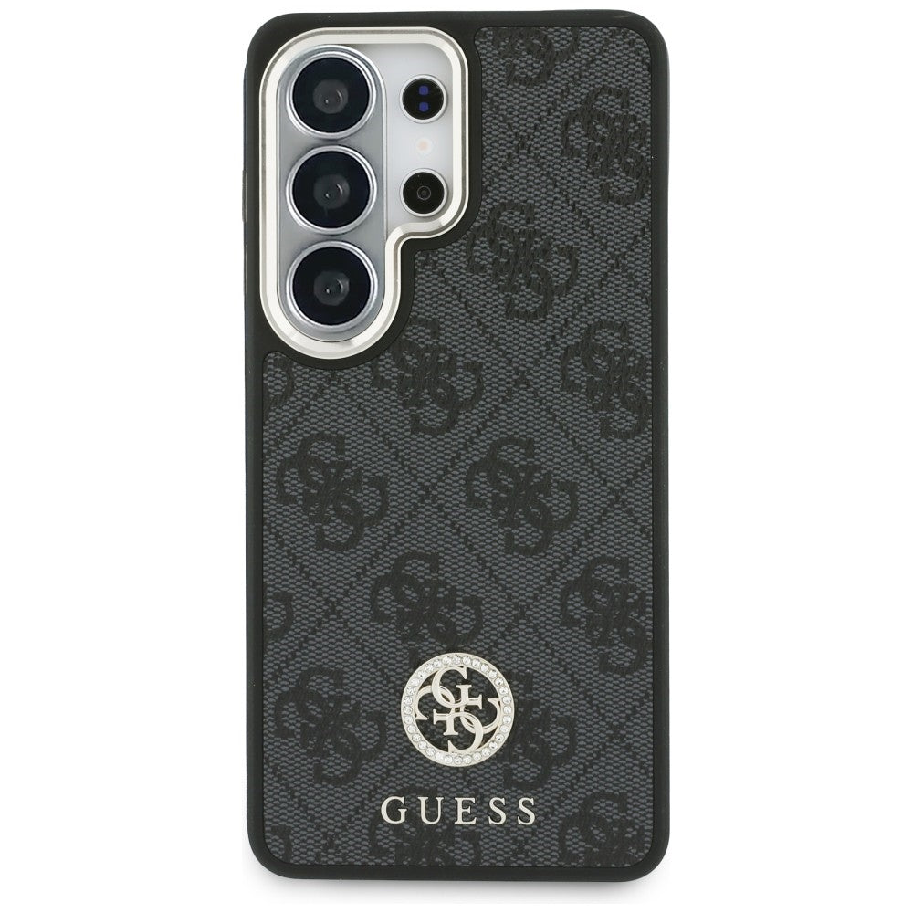 Etui MagSafe dla Samsung Galaxy S26 Ultra S948, GUESS, 4G Big Rhinestone Triangle Strap, Czarne