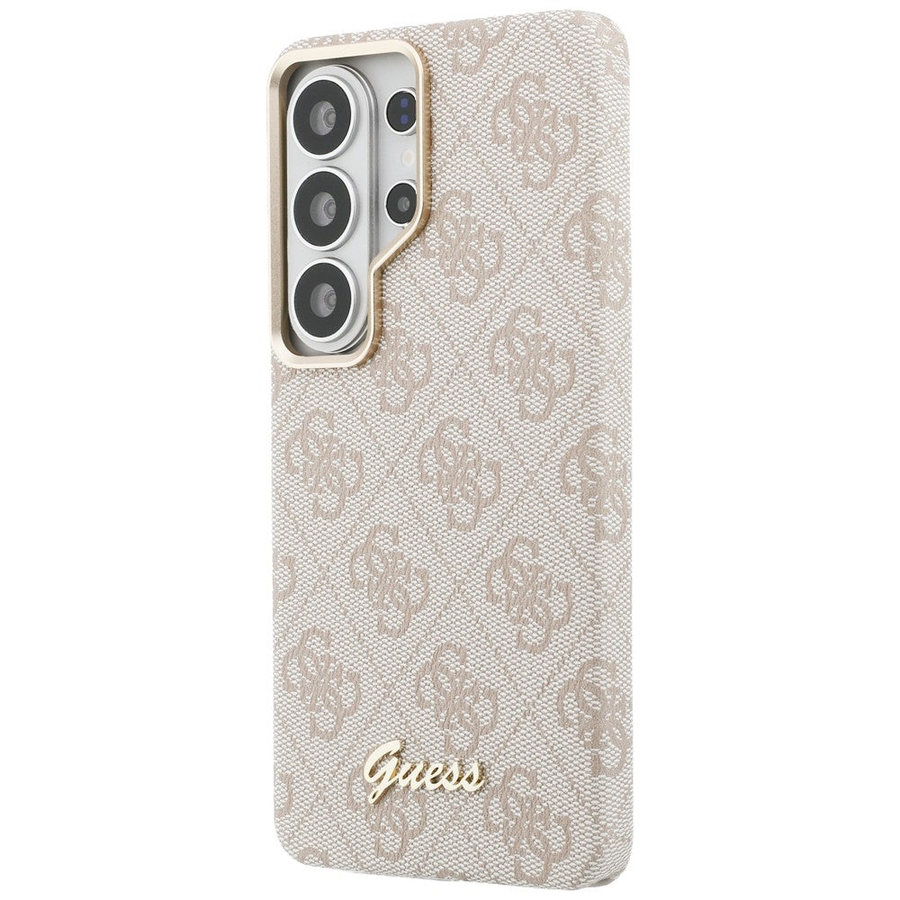 Etui MagSafe dla Samsung Galaxy S26 Ultra S948, Guess, 4G Script Logo, Różowy