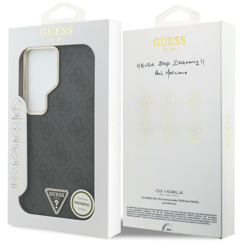 Etui MagSafe dla Samsung Galaxy S26 Ultra S948, Guess, 4G Triangle Logo, Czarne