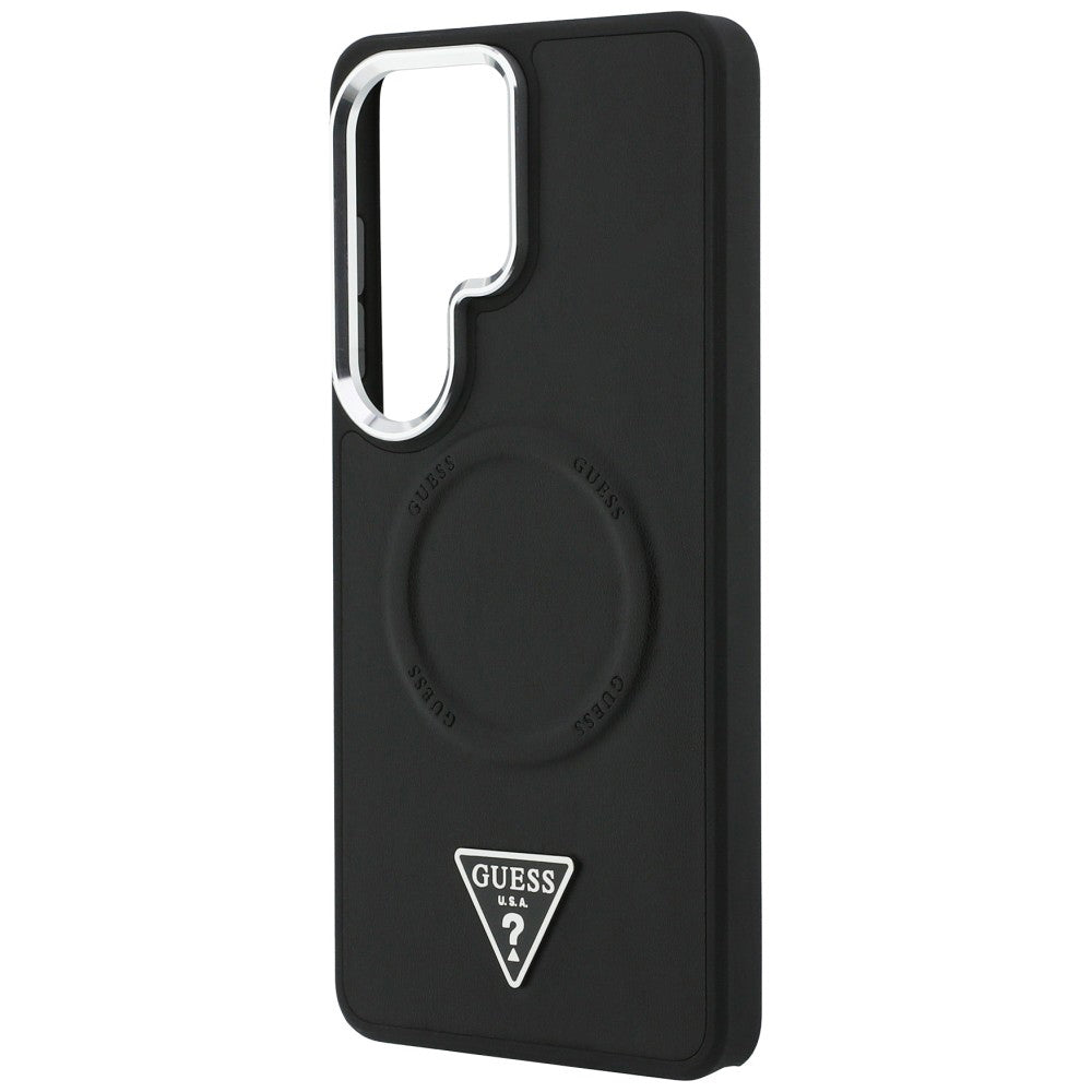 Etui MagSafe dla Samsung Galaxy S26 Ultra S948, Guess, Embossed Ring Triangle Logo, Czarne