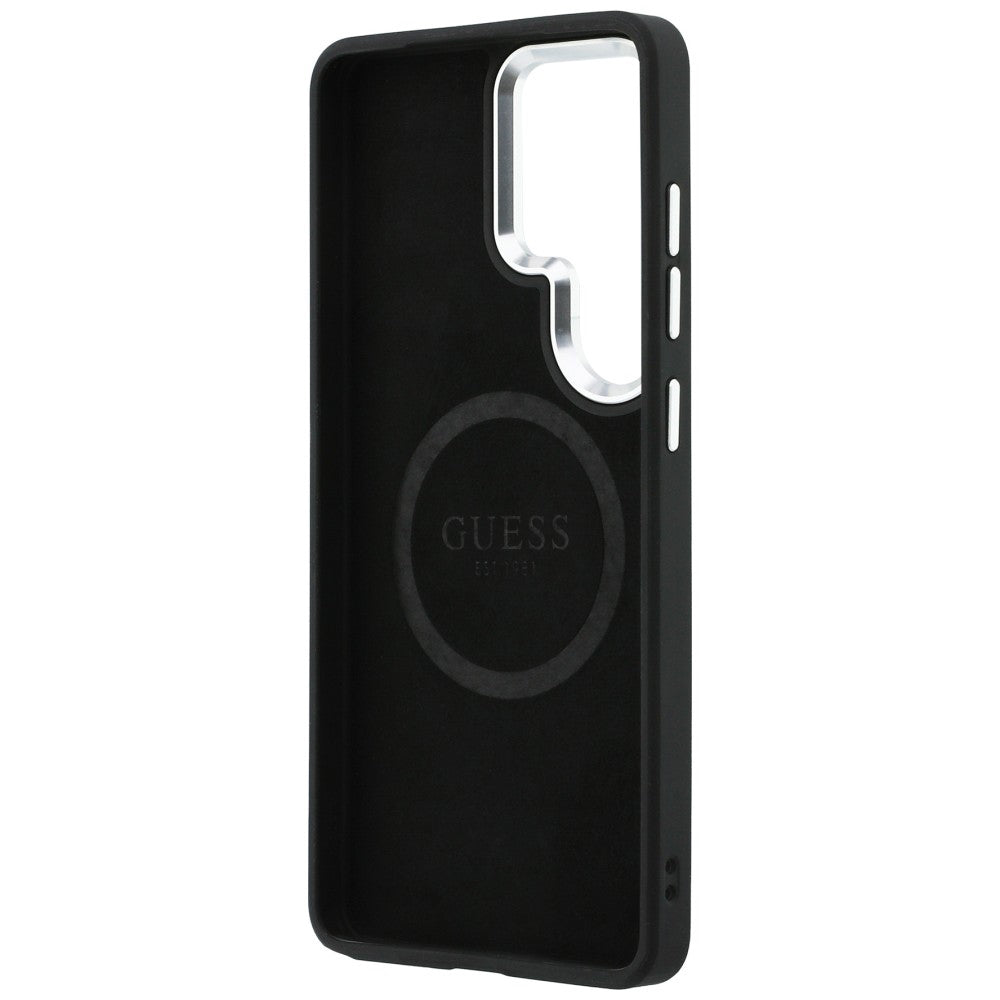 Etui MagSafe dla Samsung Galaxy S26 Ultra S948, Guess, Embossed Ring Triangle Logo, Czarne