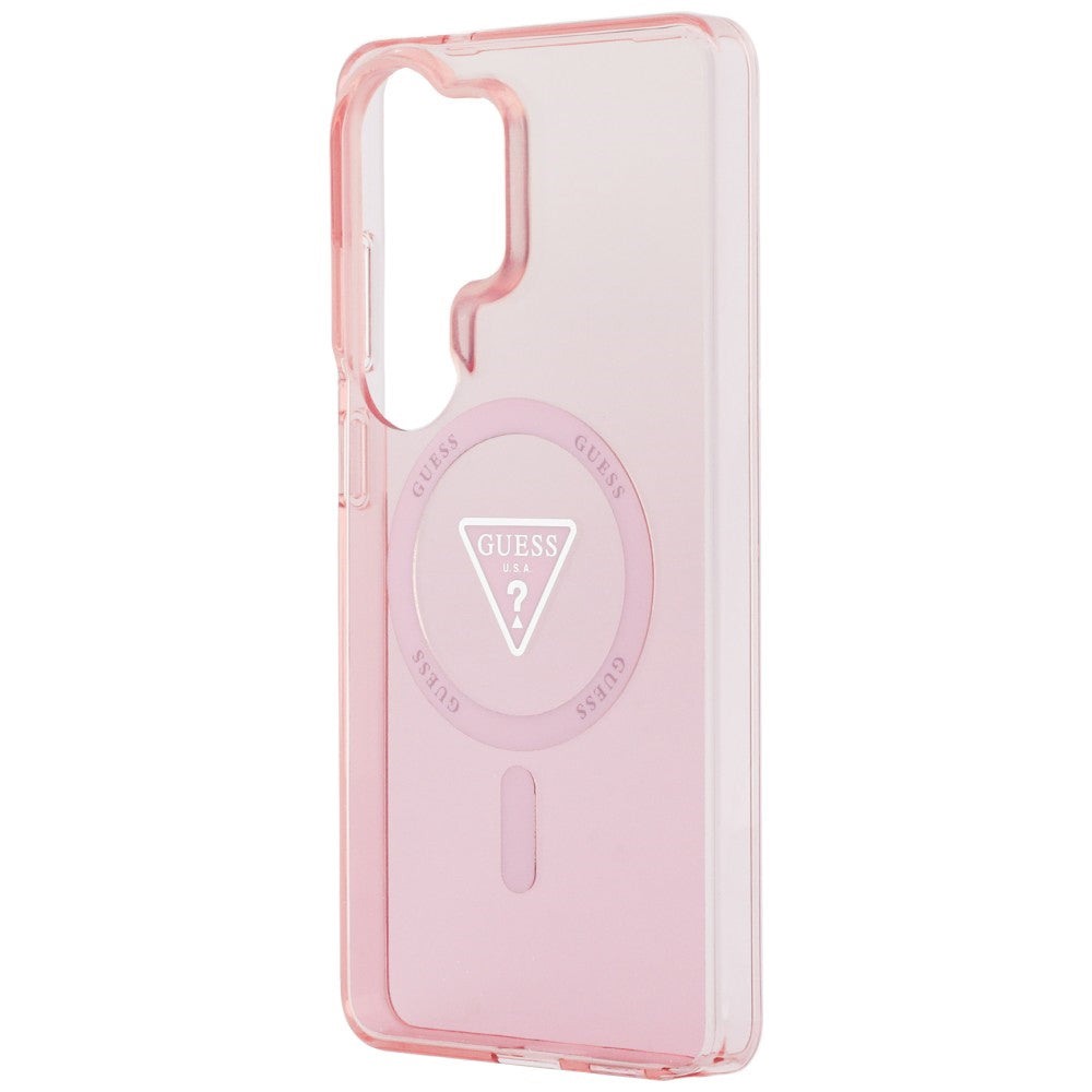 Etui MagSafe dla Samsung Galaxy S26 Ultra S948, Guess, IML Gradient Triangle Logo, Różowy