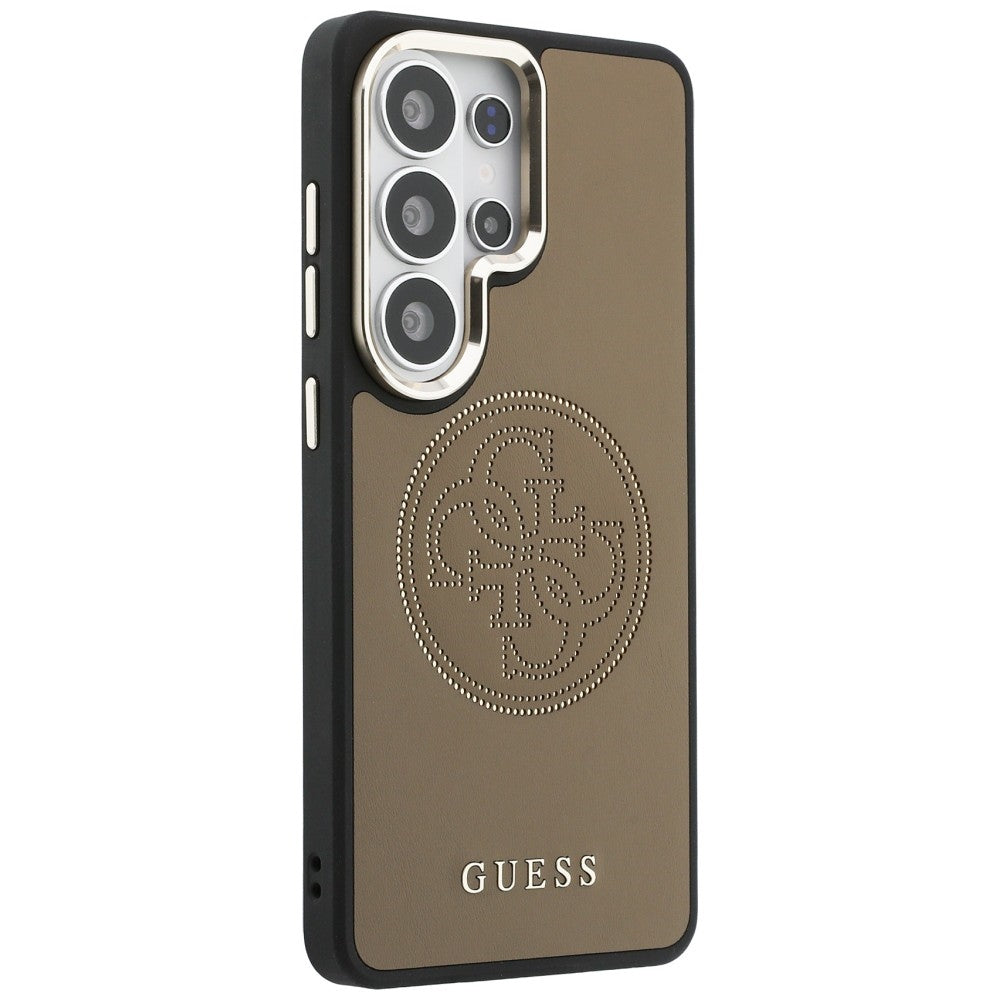 Etui MagSafe dla Samsung Galaxy S26 Ultra S948, Guess, Perforated Logo, Brązowy
