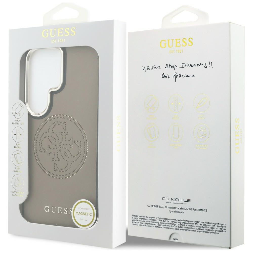 Etui MagSafe dla Samsung Galaxy S26 Ultra S948, Guess, Perforated Logo, Brązowy