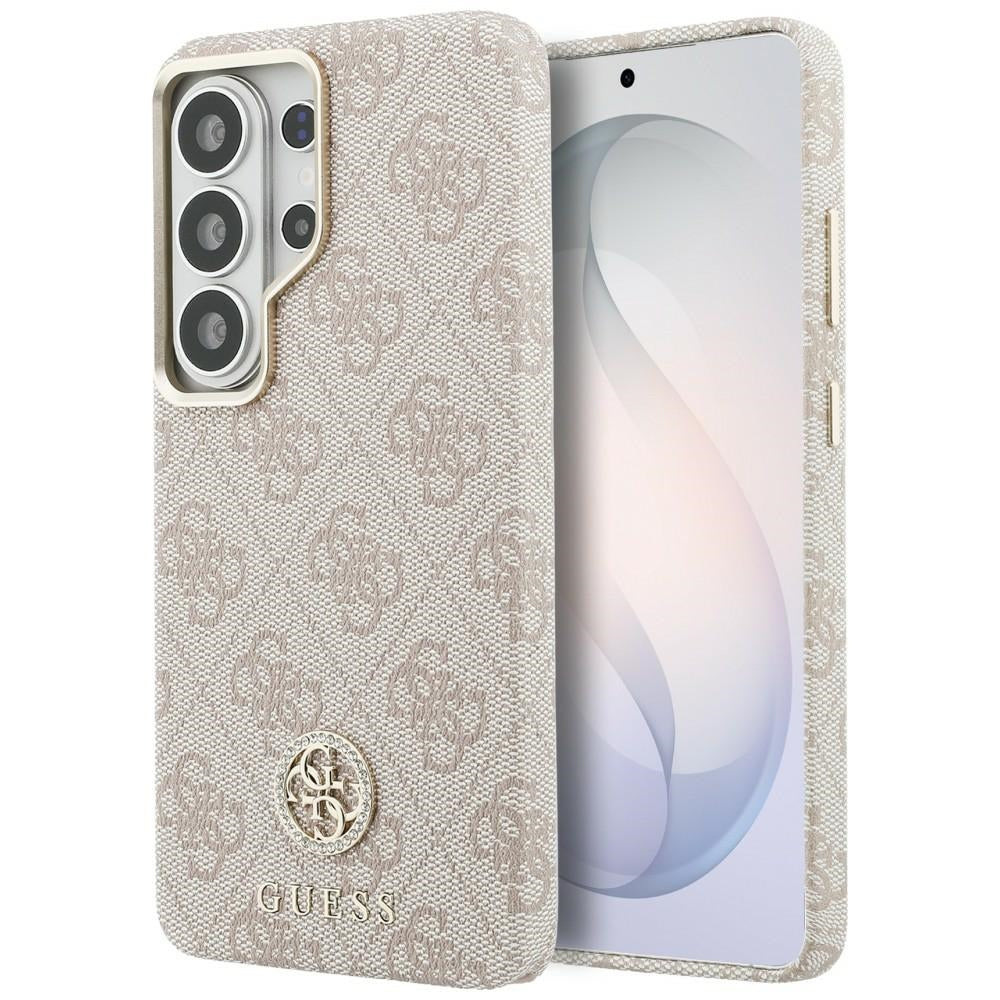 Etui MagSafe dla Samsung Galaxy S26 Ultra S948, Guess, Rhinestone Round Logo, Różowy