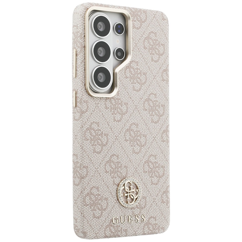 Etui MagSafe dla Samsung Galaxy S26 Ultra S948, Guess, Rhinestone Round Logo, Różowy