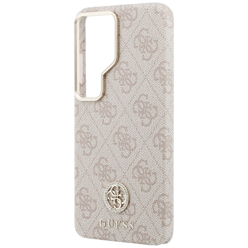 Etui MagSafe dla Samsung Galaxy S26 Ultra S948, Guess, Rhinestone Round Logo, Różowy