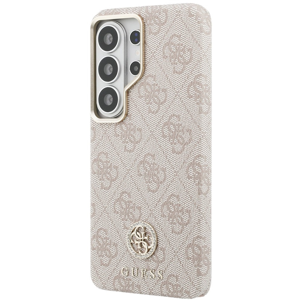 Etui MagSafe dla Samsung Galaxy S26 Ultra S948, Guess, Rhinestone Round Logo, Różowy