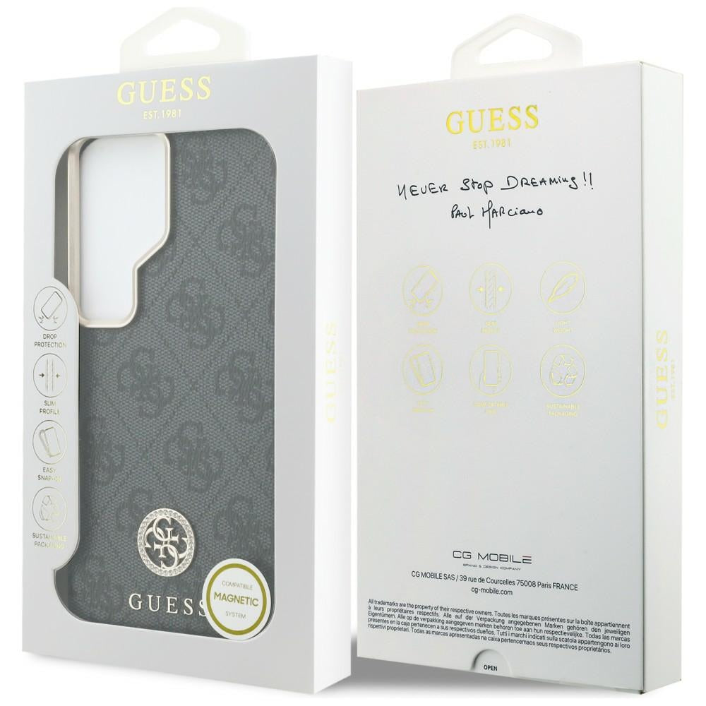 Etui MagSafe dla Samsung Galaxy S26 Ultra S948, Guess, Strass Round Logo, Czarne