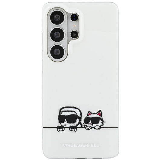 Etui MagSafe dla Samsung Galaxy S26 Ultra S948, Karl Lagerfeld, IML Karl & Choupette Peekaboo Logo, Białe.
