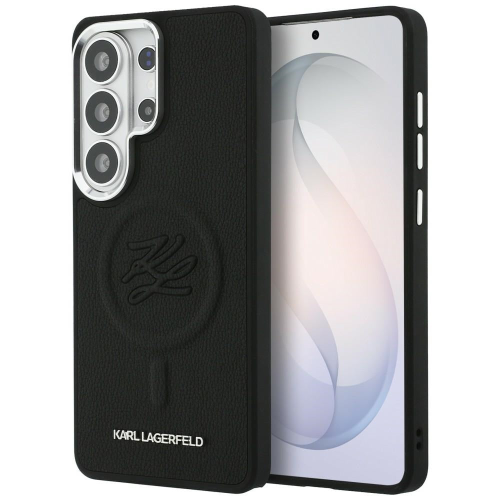 Etui MagSafe dla Samsung Galaxy S26 Ultra S948, Karl Lagerfeld, Initial Logo Debossed, Czarne