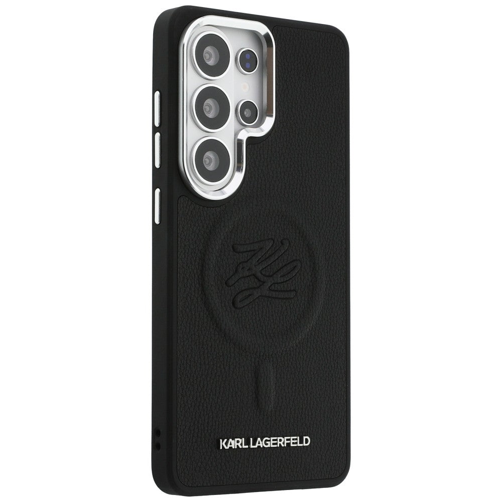 Etui MagSafe dla Samsung Galaxy S26 Ultra S948, Karl Lagerfeld, Initial Logo Debossed, Czarne