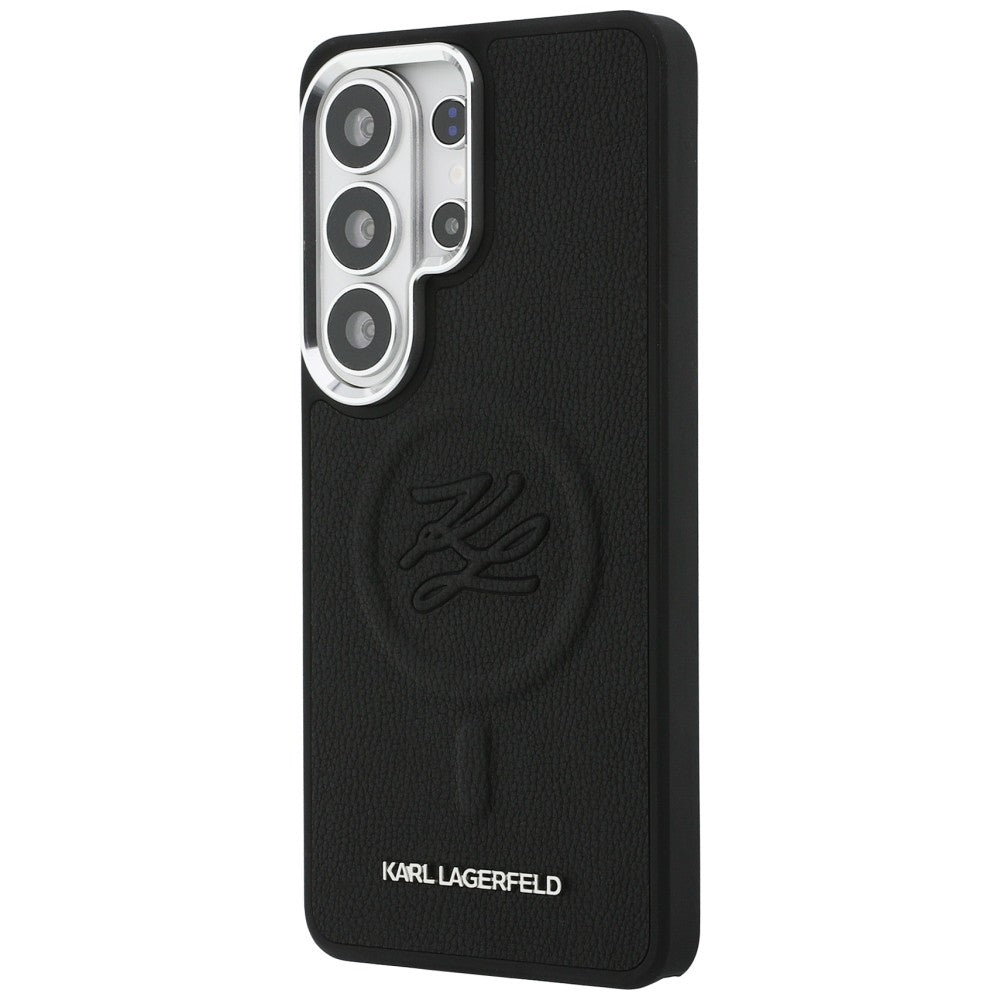 Etui MagSafe dla Samsung Galaxy S26 Ultra S948, Karl Lagerfeld, Initial Logo Debossed, Czarne