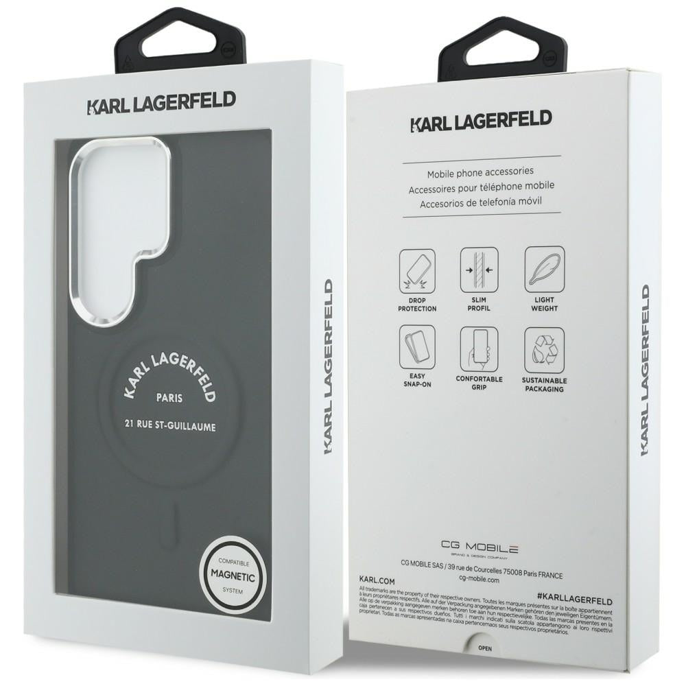 Etui MagSafe dla Samsung Galaxy S26 Ultra S948, Karl Lagerfeld, Karl RSG Logo, Czarne