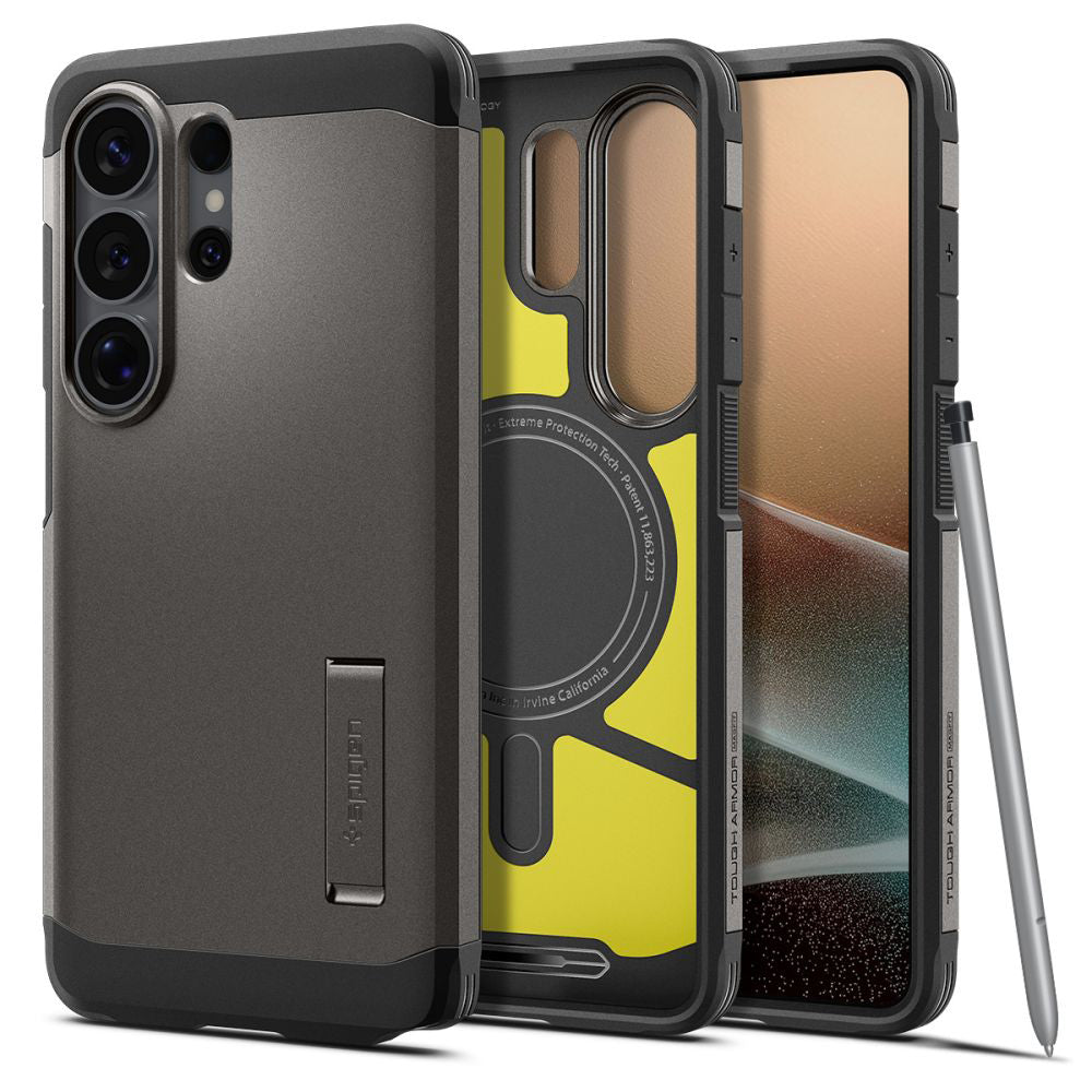 MagSafe Case for Samsung Galaxy S26 Ultra S948, Spigen, Tough Armor, Gray ACS10685