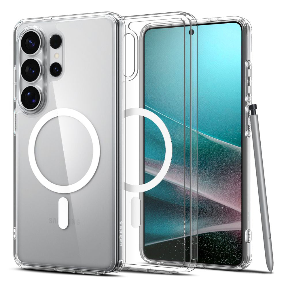 Etui MagSafe dla Samsung Galaxy S26 Ultra S948, Spigen, Ultra Hybrid, Przezroczyste Białe ACS10679