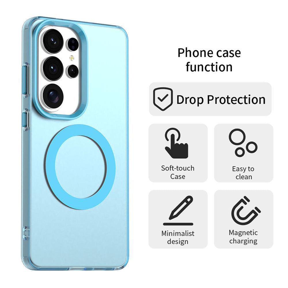 Etui MagSafe dla Samsung Galaxy S26 Ultra S948, Techsuit, CandyCase, Niebieskie