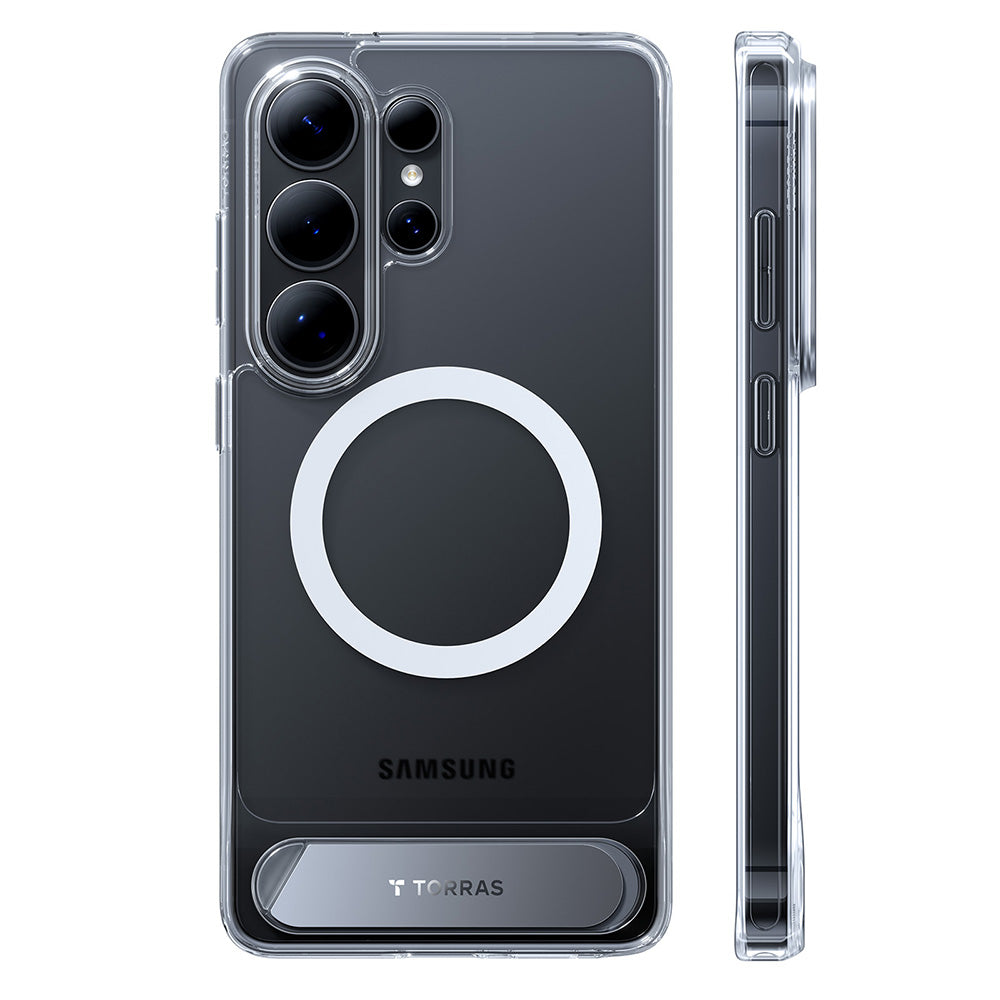 Etui MagSafe do Samsung Galaxy S26 Ultra S948, Torras, Pstand, Przezroczyste