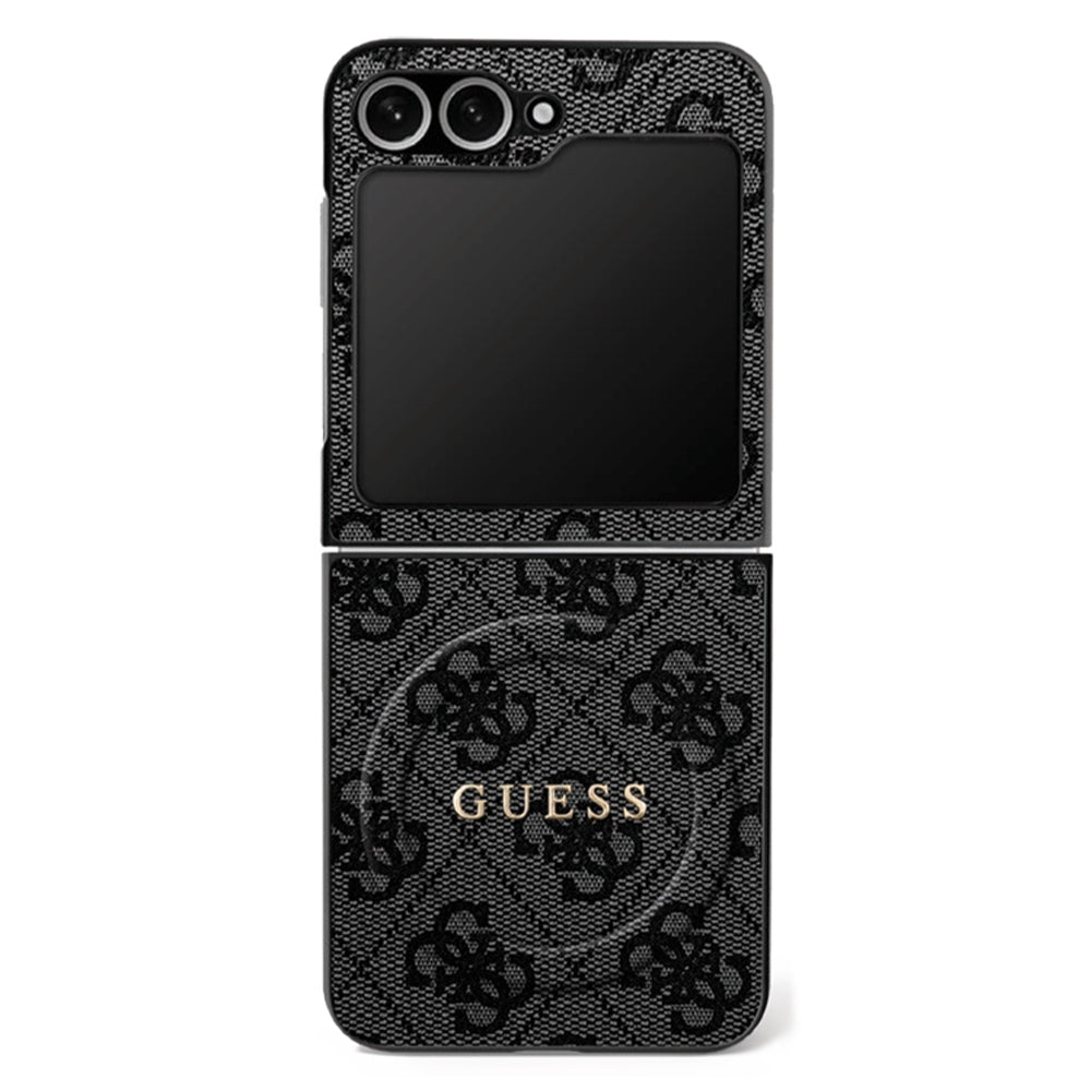 MagSafe Case for Samsung Galaxy Z Flip7 F766, Guess, 4G Collection, Black