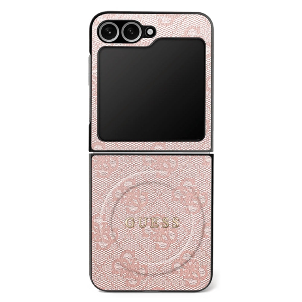 Etui MagSafe dla Samsung Galaxy Z Flip7 F766, Guess, 4G Collection, Różowy