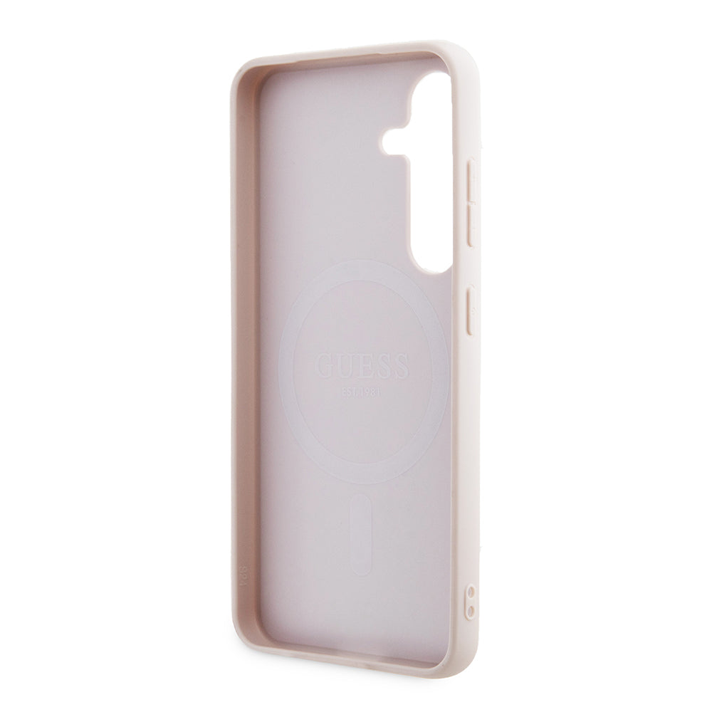 Etui MagSafe dla Samsung Galaxy Z Flip7 F766, Guess, 4G Collection, Różowy