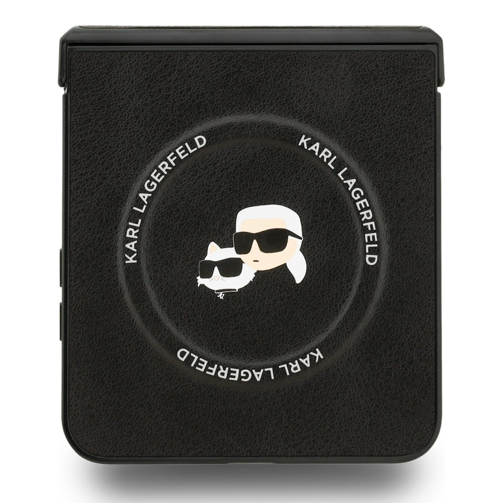 Etui MagSafe dla Samsung Galaxy Z Flip7 F766, Karl Lagerfeld, Karl & Choupette Pins, Czarne