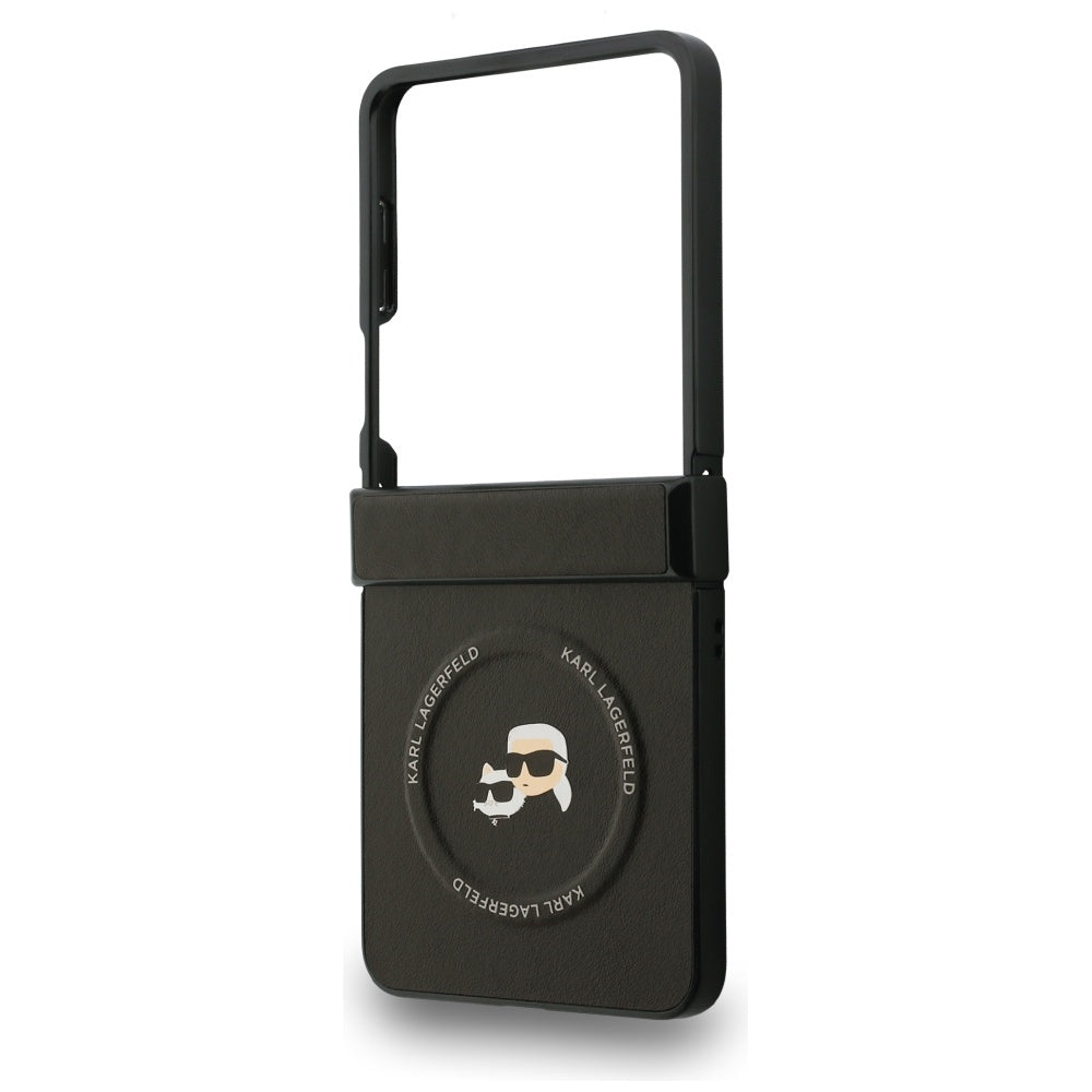 Etui MagSafe dla Samsung Galaxy Z Flip7 F766, Karl Lagerfeld, Karl & Choupette Pins, Czarne