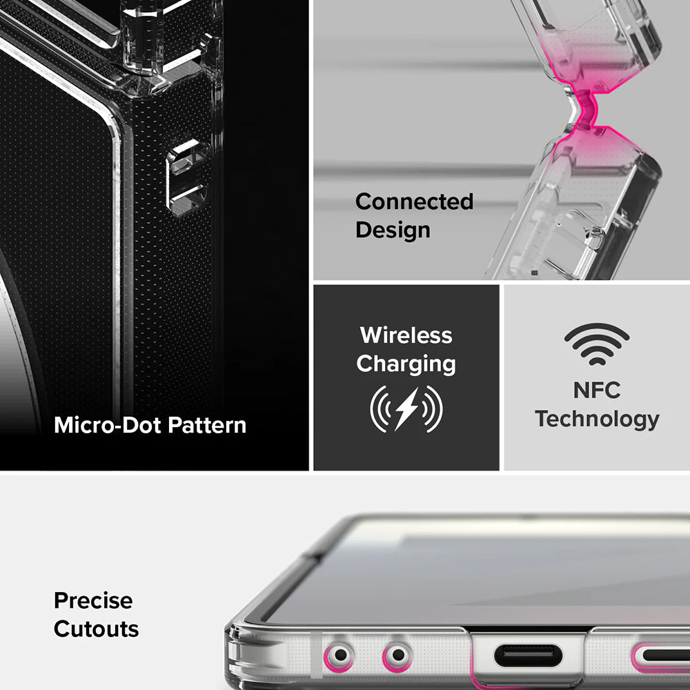 Etui MagSafe do Samsung Galaxy Z Flip7 F766, Ringke, Fusion, Przezroczyste
