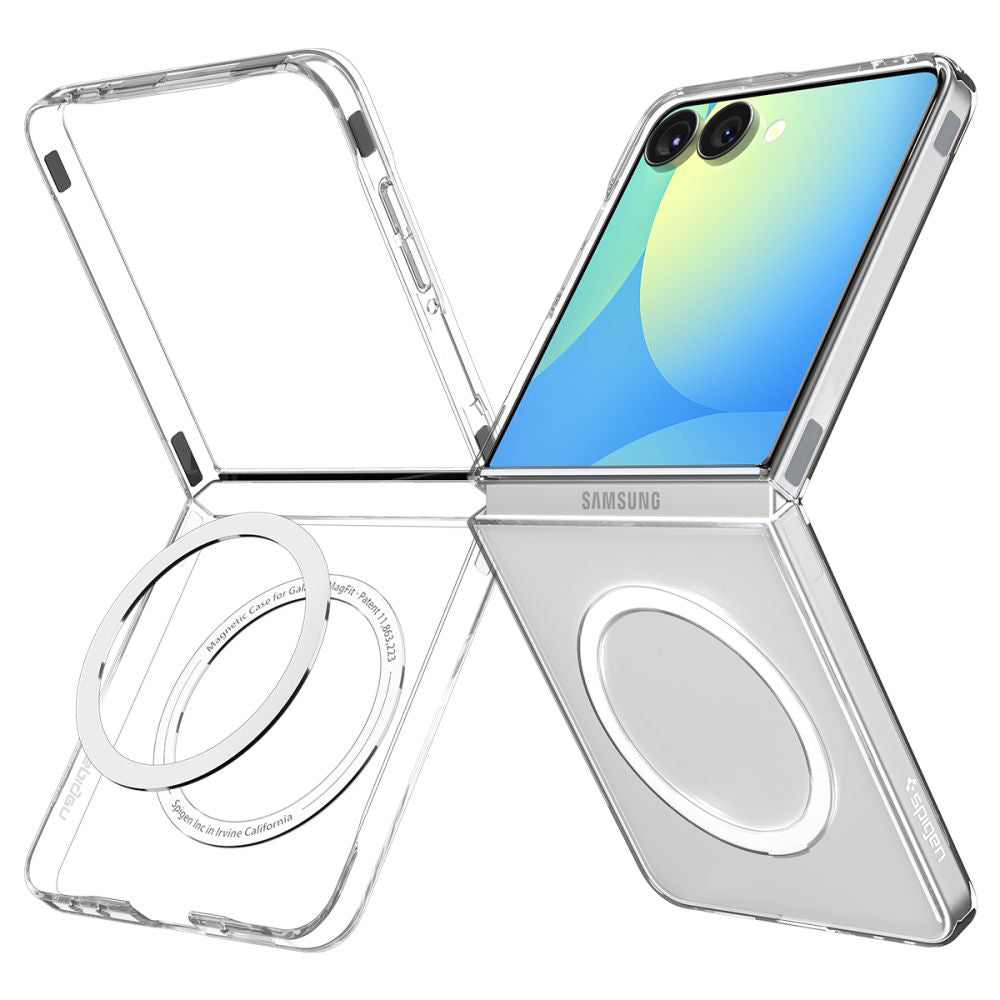 Etui MagSafe do Samsung Galaxy Z Flip7 F766, Spigen, Air Skin, Przezroczyste ACS09556