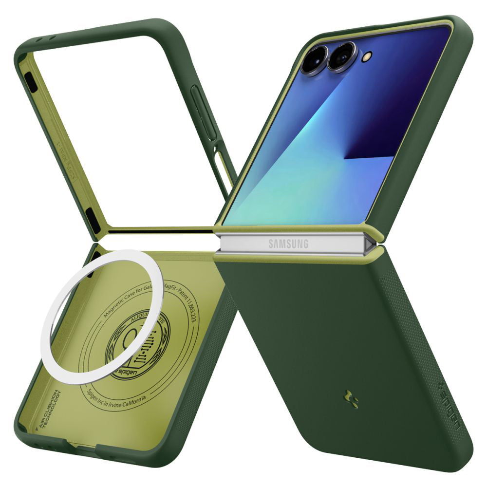 Etui MagSafe dla Samsung Galaxy Z Flip7 F766, Spigen, Caseology Nano Pop, Zielone ACS11159
