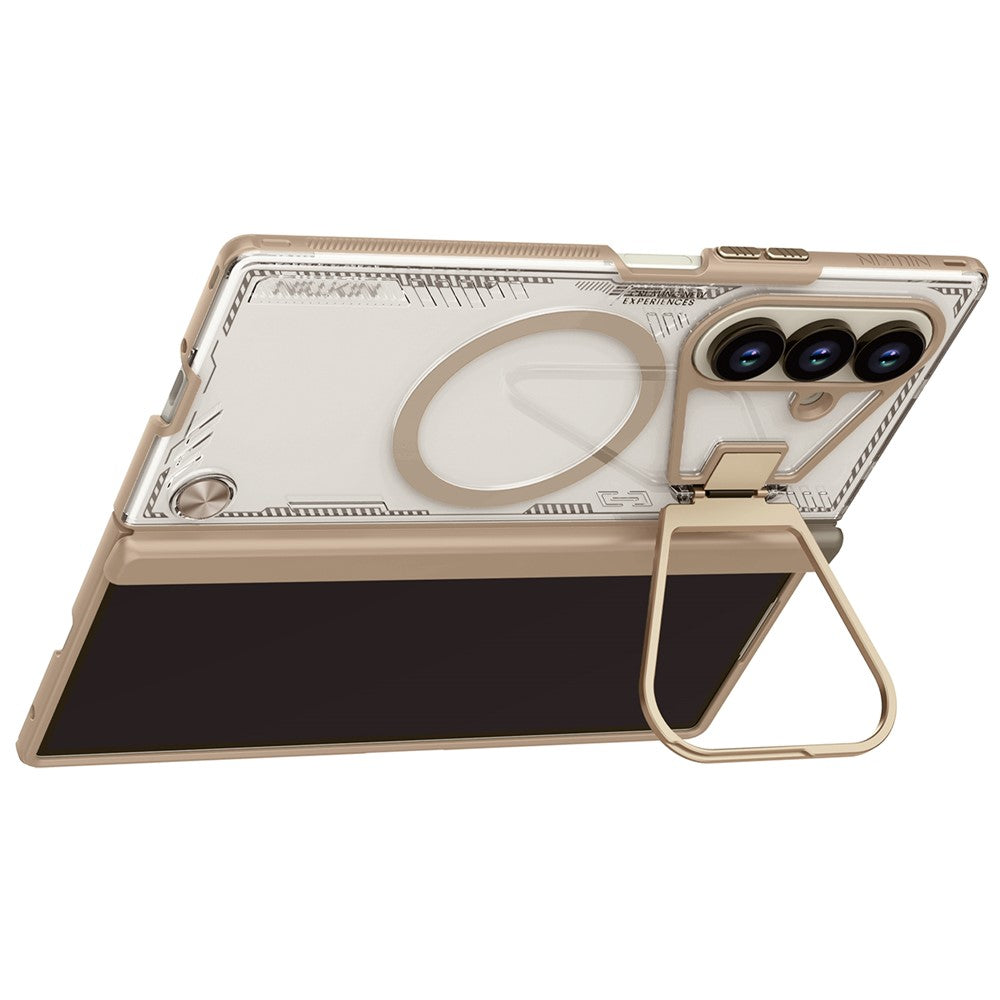 Etui MagSafe do Samsung Galaxy Z Fold7 F966, Nillkin, Iceblade Prop z wycięciem na aparat, Brązowe