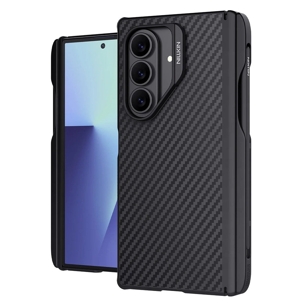 Etui MagSafe do Samsung Galaxy Z Fold7 F966, Nillkin, Synthetic Fiber Pro z uchwytem na S-Pen, czarne