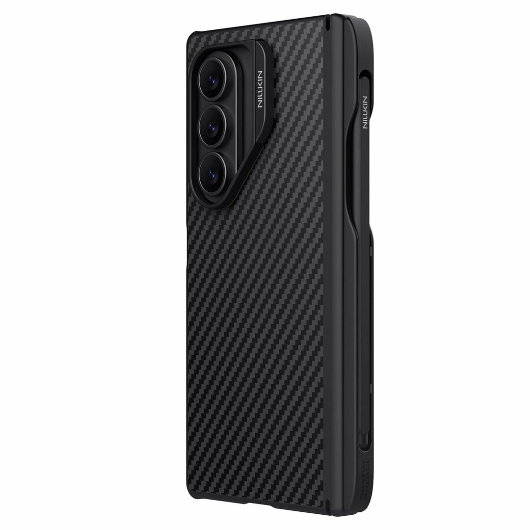 Etui MagSafe do Samsung Galaxy Z Fold7 F966, Nillkin, Synthetic Fiber Pro z uchwytem na S-Pen, czarne